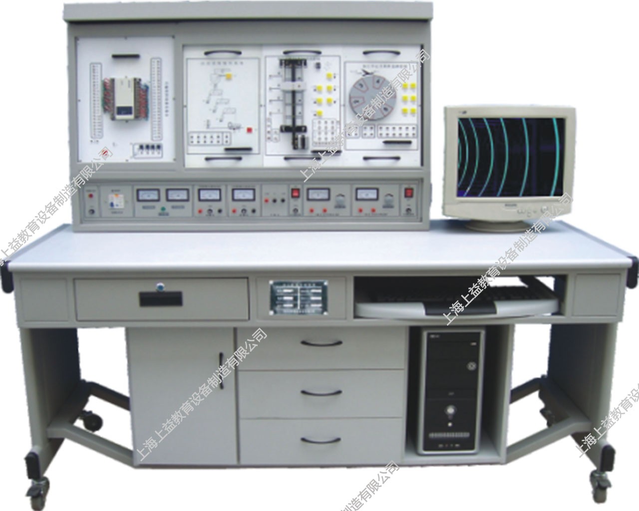 SYPLC-03D 網絡型PLC可編程控制器、微機接口及微機應用綜合實驗裝置（立式、掛箱積木式）